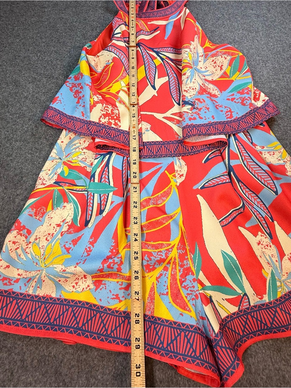 Flying Tomato Tropical Halter Romper | Bright Floral Print | Size Medium - Picture 7 of 8